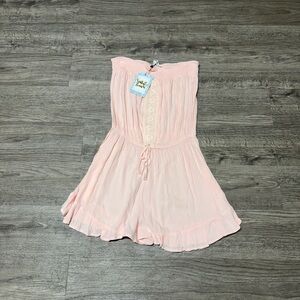 Peach women’s shorts romper